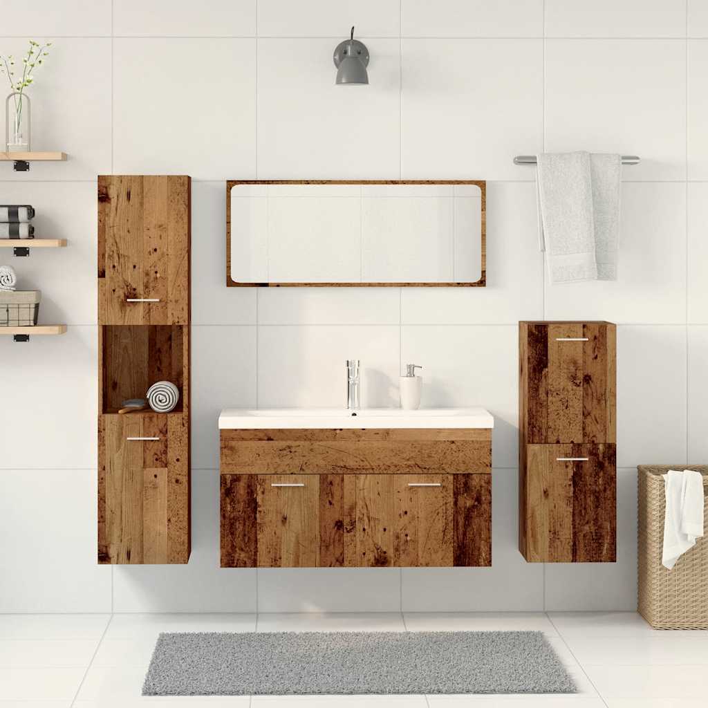 Ensemble de meubles salle de bain 5 pcs bois d'ingénierie