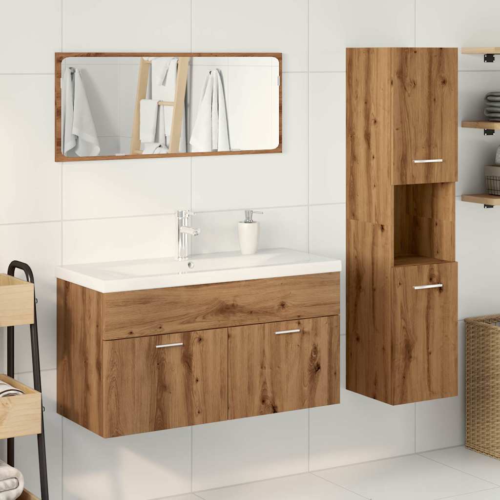 Ensemble de meubles salle de bain 4 pcs bois d'ingénierie