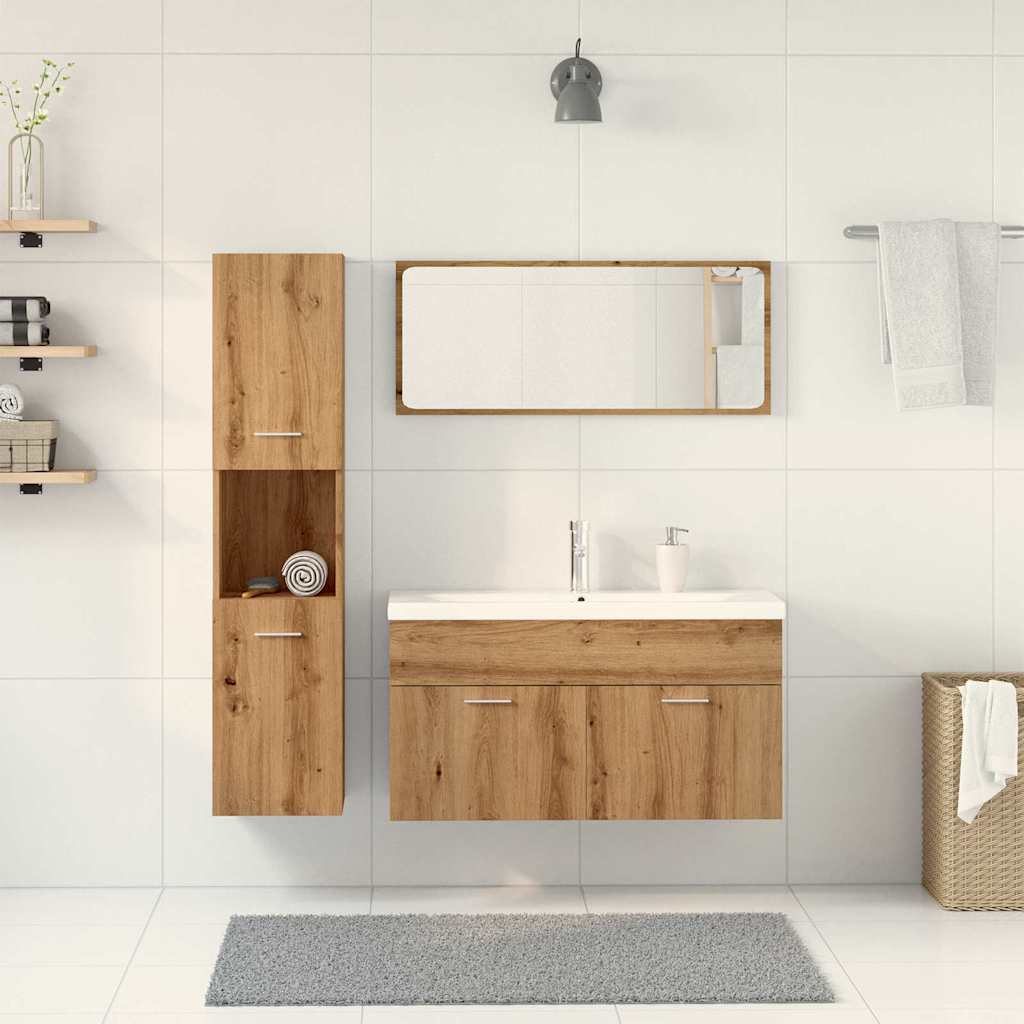 Ensemble de meubles salle de bain 5 pcs bois d'ingénierie