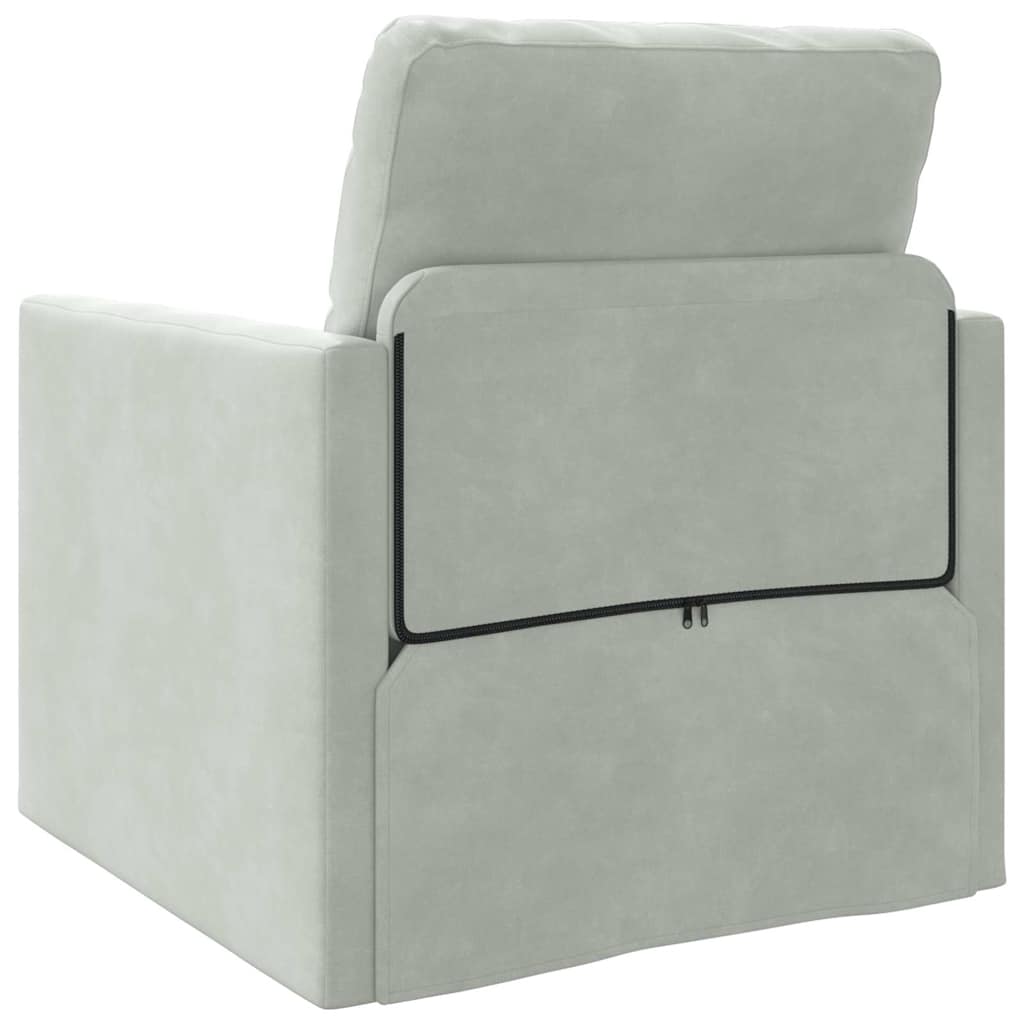 Canapé-Lit Gris clair 74 x 77 x 81 cm Velours - XIOS