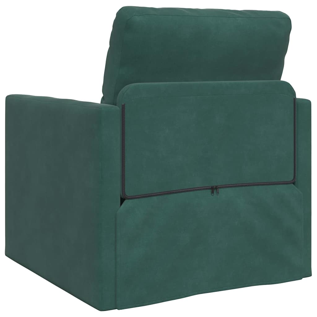 Canapé-lit avec coussin Vert foncé 74 x 77 x 81 cm Velours - XIOS
