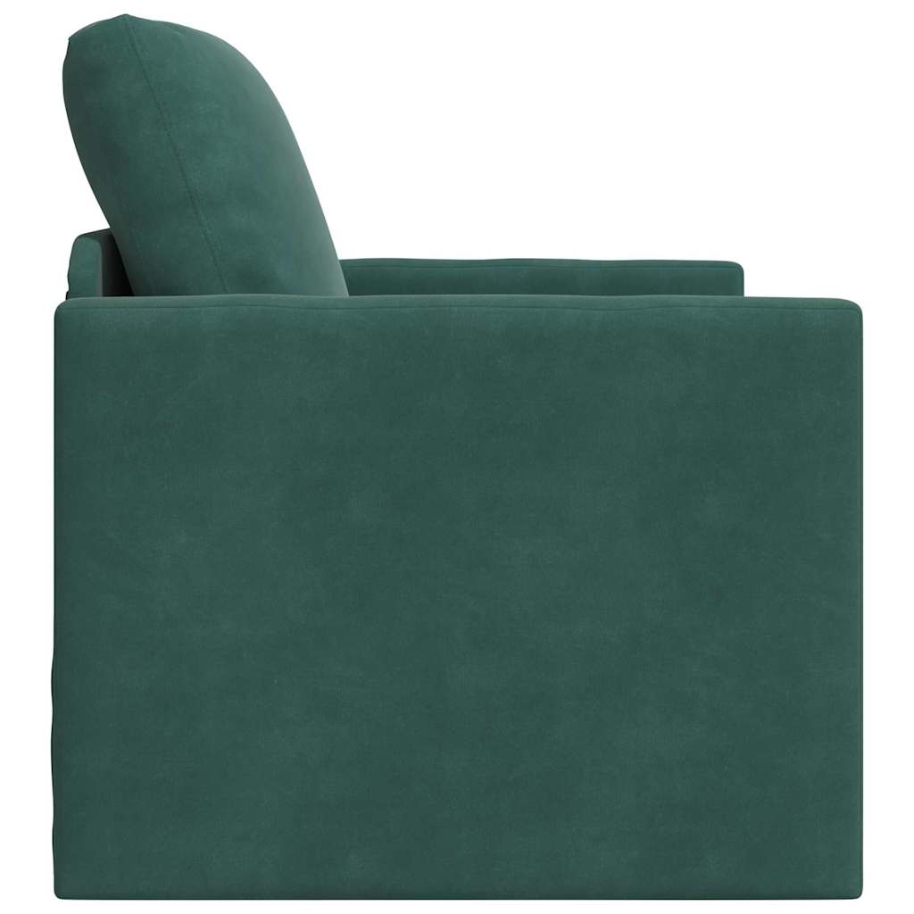 Canapé-lit avec coussin Vert foncé 74 x 77 x 81 cm Velours - XIOS