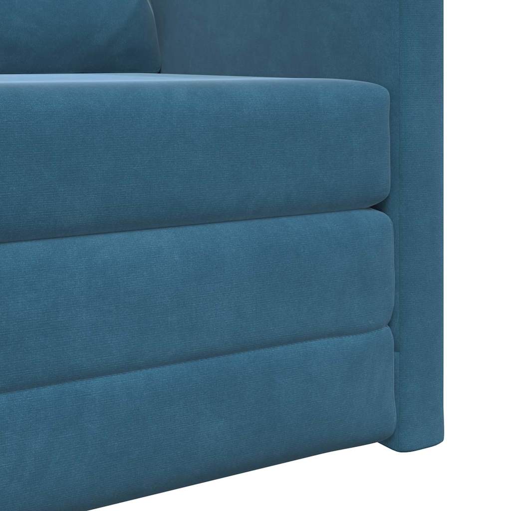 Canapé-Lit 60cm Bleu Velours - XIOS