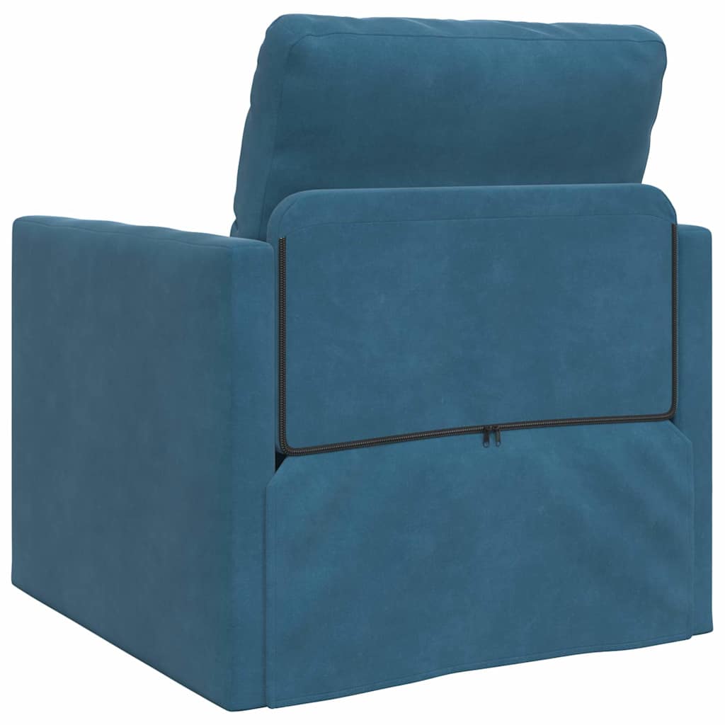 Canapé-lit avec coussin Bleu 74 x 77 x 81 cm Velours - XIOS