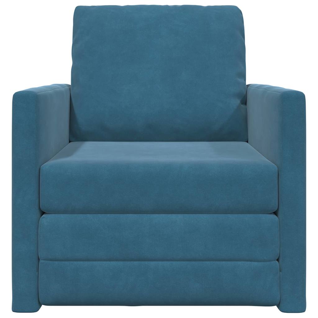Canapé-Lit 60cm Bleu Velours - XIOS