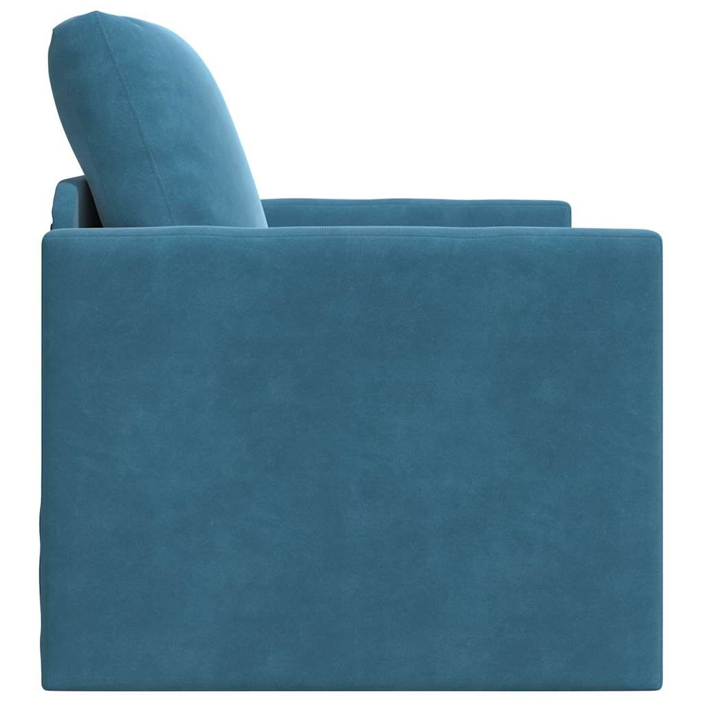 Canapé-lit avec coussin Bleu 74 x 77 x 81 cm Velours - XIOS