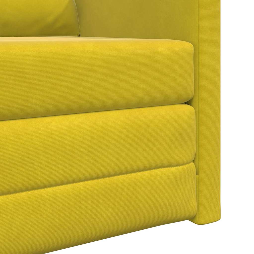 Canapé-lit avec coussin Jaune foncé 74 x 77 x 81 cm Velours - XIOS