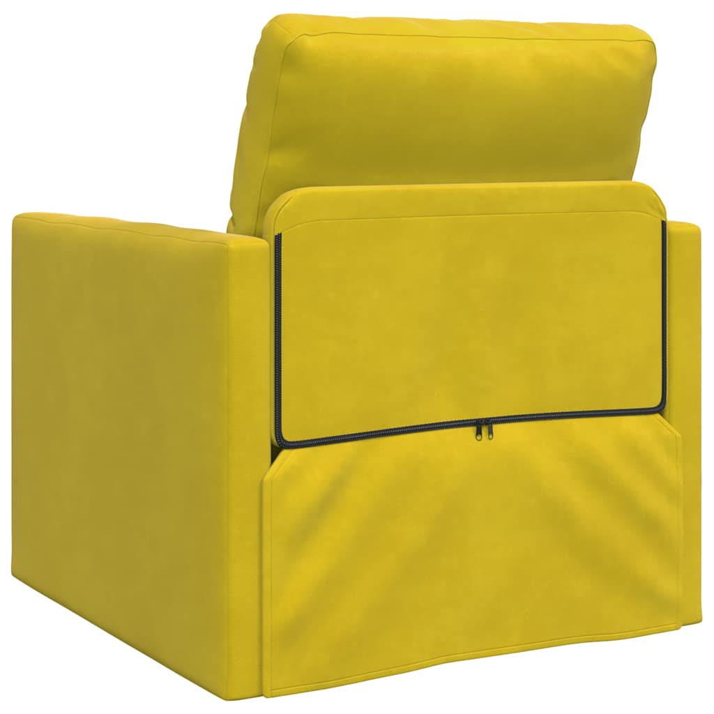Canapé-lit avec coussin Jaune foncé 74 x 77 x 81 cm Velours - XIOS
