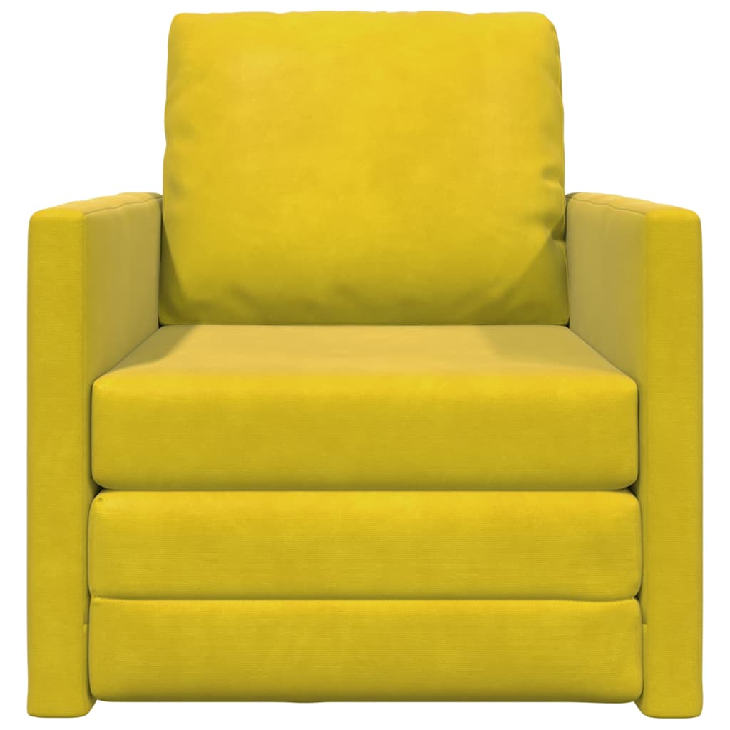 Canapé-lit avec coussin Jaune foncé 74 x 77 x 81 cm Velours - XIOS