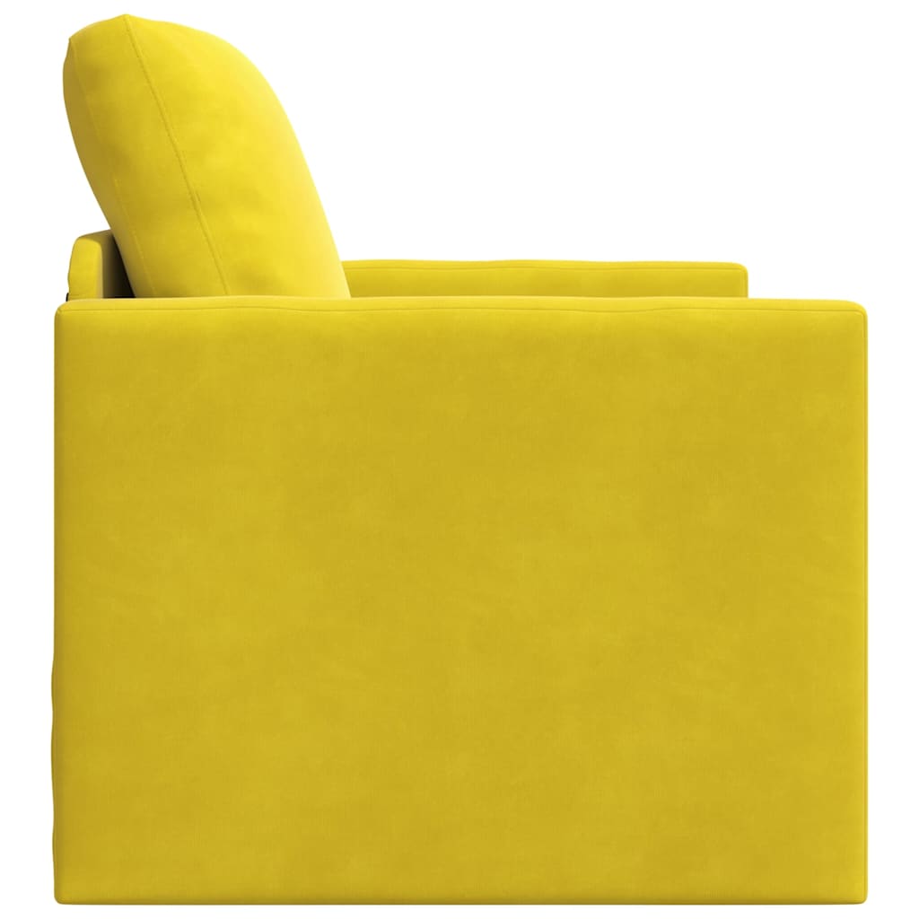 Canapé-lit avec coussin Jaune foncé 74 x 77 x 81 cm Velours - XIOS