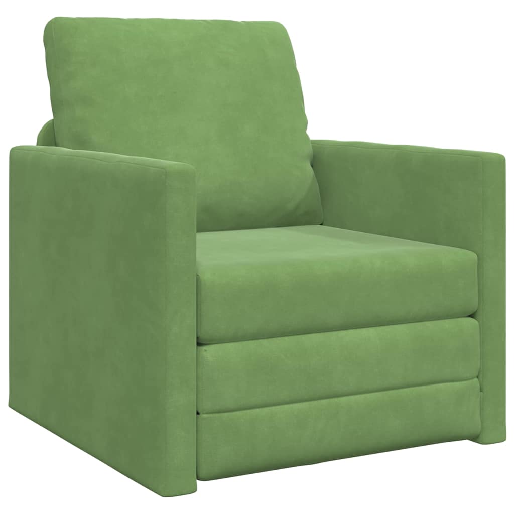 Canapé-Lit 60cm Vert clair Velours - XIOS