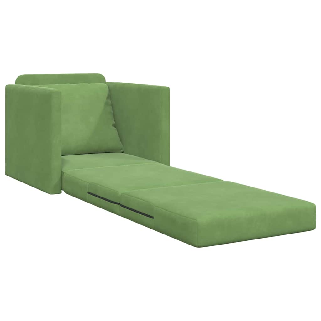 Canapé-Lit 60cm Vert clair Velours - XIOS