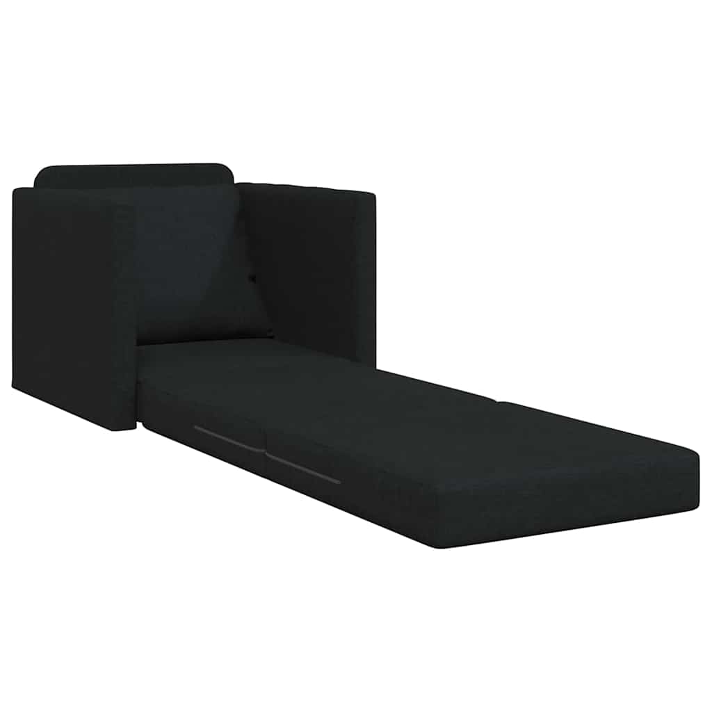 Canapé-lit avec coussin Noir 74 x 77 x 81 cm tissu - XIOS