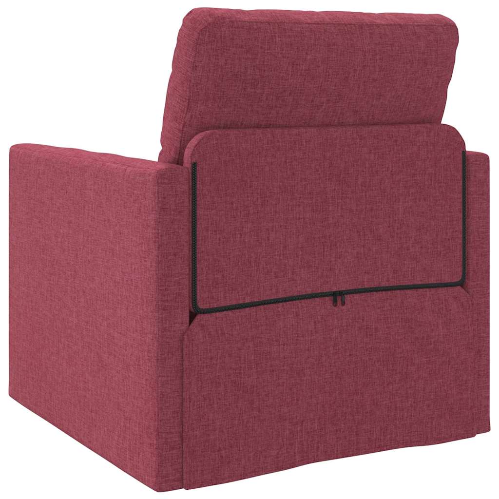 Canapé-lit avec coussin Rouge bordeaux 74 x 77 x 81 cm tissu - XIOS