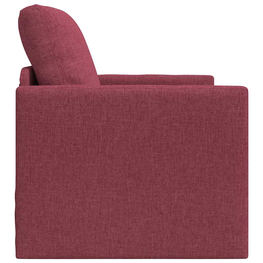 Canapé-lit avec coussin Rouge bordeaux 74 x 77 x 81 cm tissu - XIOS