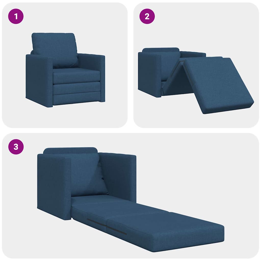 Canapé-Lit 60cm Bleu tissu - XIOS