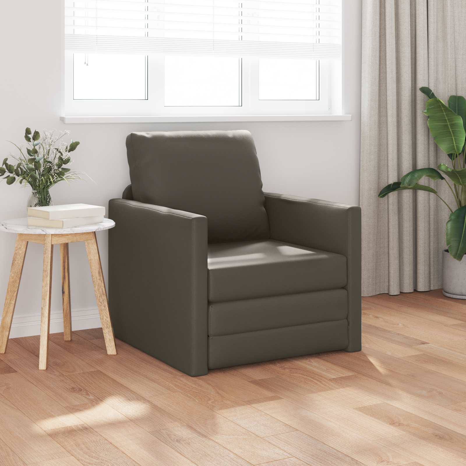 Canapé-Lit 60cm Gris Simili cuir - XIOS