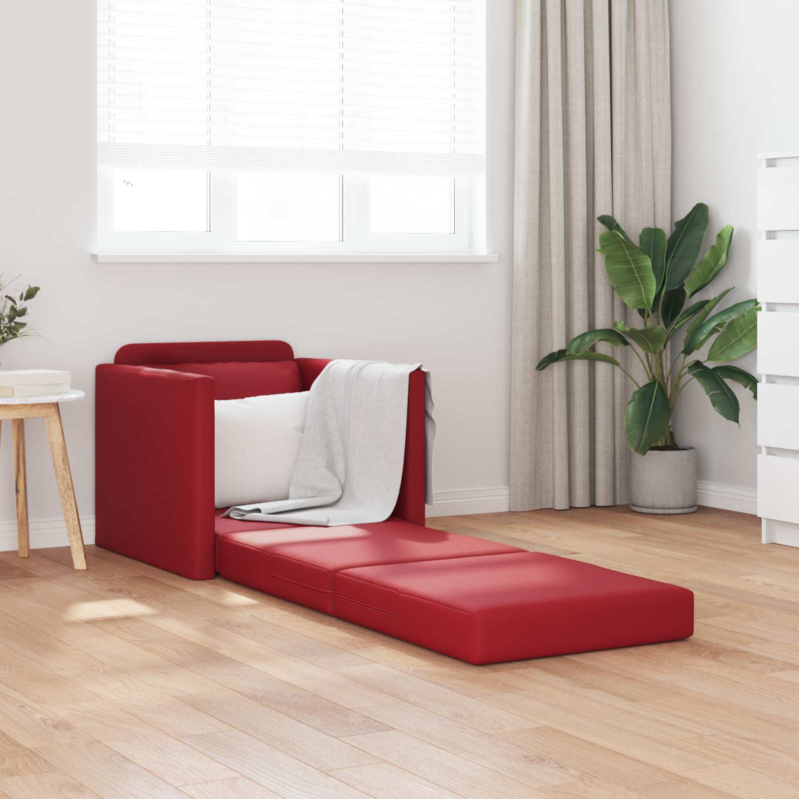 Canapé-Lit 60cm Bordeaux Simili cuir - XIOS