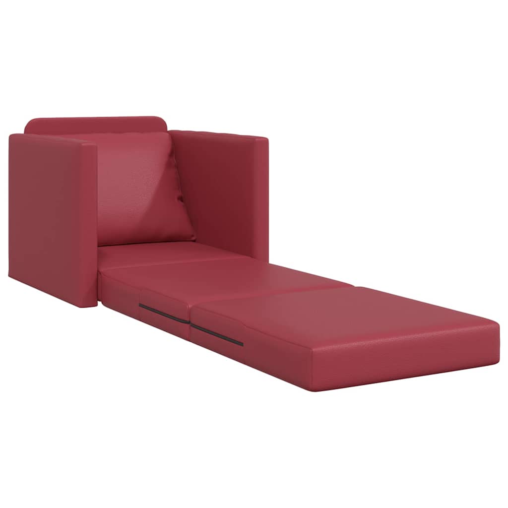 Sofa Lit de Sol Rouge bordeaux 74 x 77 x 81 cm Faux cuir - XIOS
