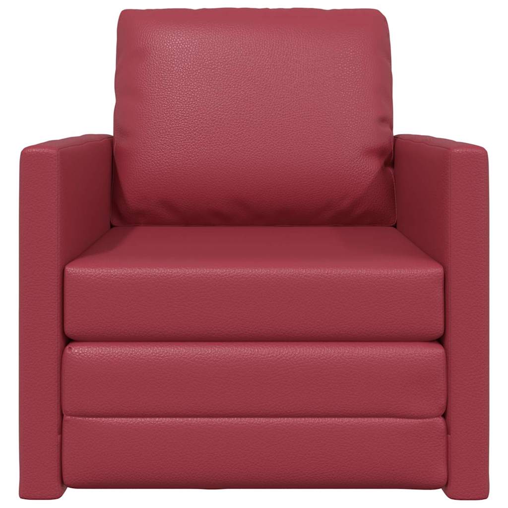 Sofa Lit de Sol Rouge bordeaux 74 x 77 x 81 cm Faux cuir - XIOS