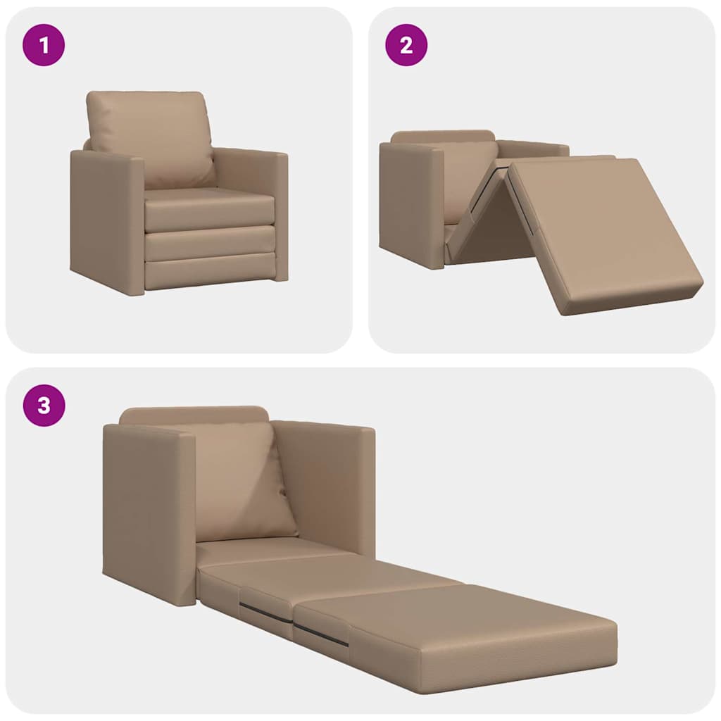 Sofa Lit de Sol Cappuccino 74 x 77 x 81 cm Faux cuir - XIOS