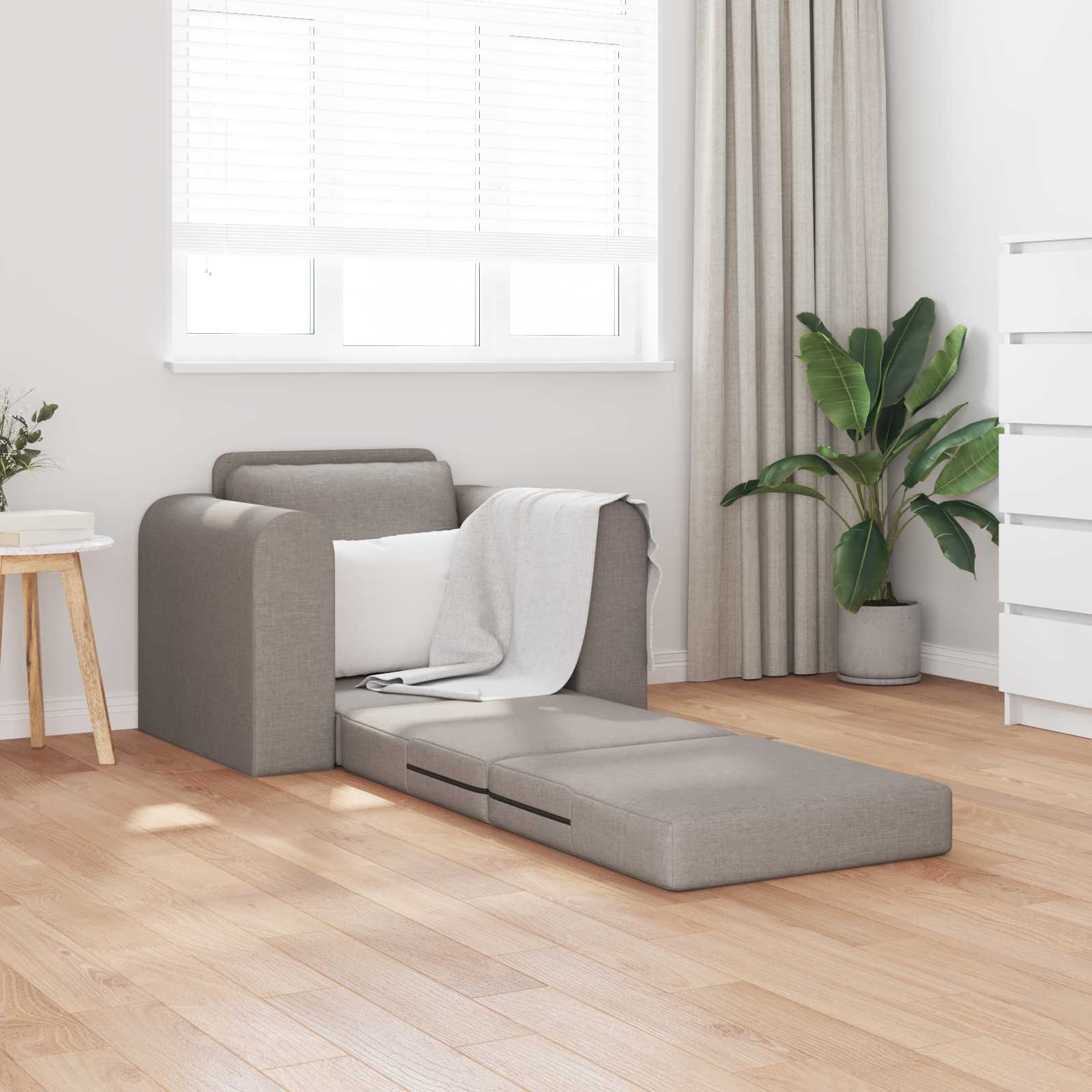 Canapé-Lit Taupe 98 x 71 x 83 cm tissu - XIOS