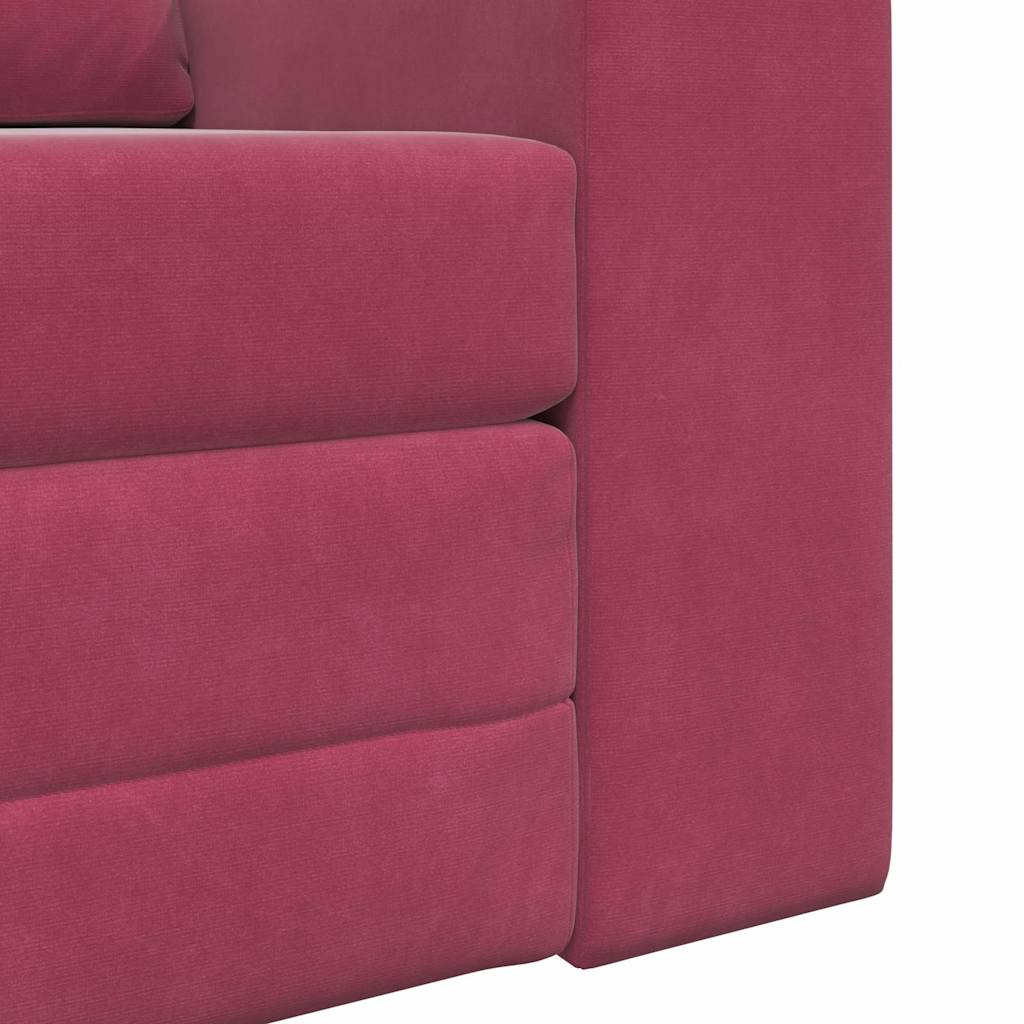Canapé-Lit Rouge bordeaux 98 x 71 x 83 cm Velours - XIOS