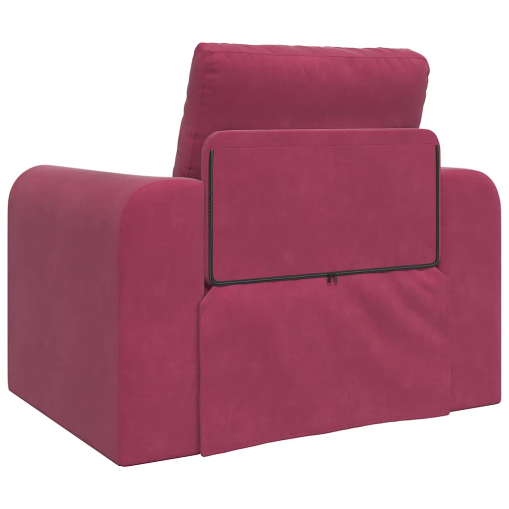Canapé-Lit Rouge bordeaux 98 x 71 x 83 cm Velours - XIOS