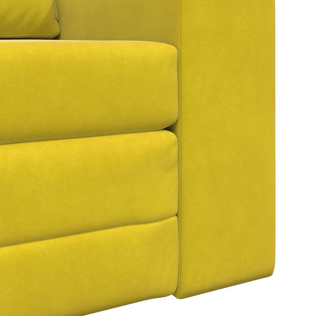 Canapé-Lit Jaune 98 x 71 x 83 cm Velours - XIOS