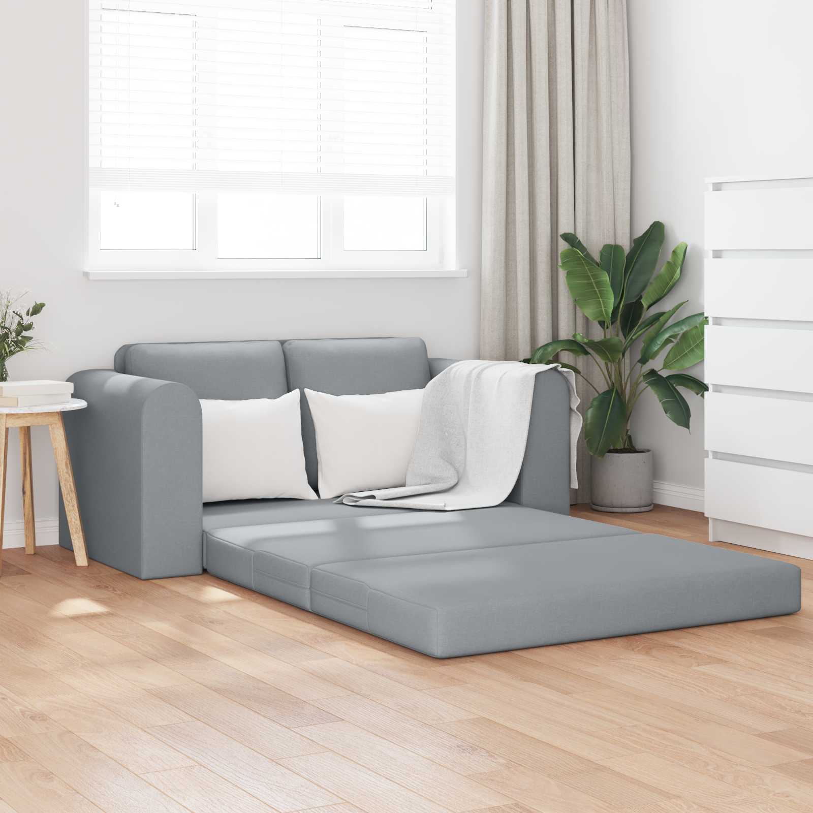 Canapé-Lit Gris clair 148 x 71 x 83 cm tissu