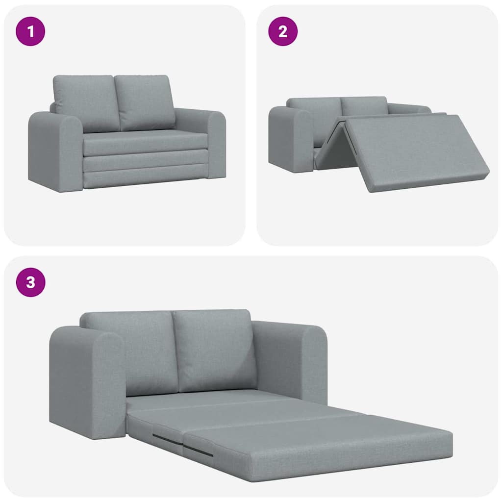 Canapé-Lit 60cm Gris clair tissu - XIOS