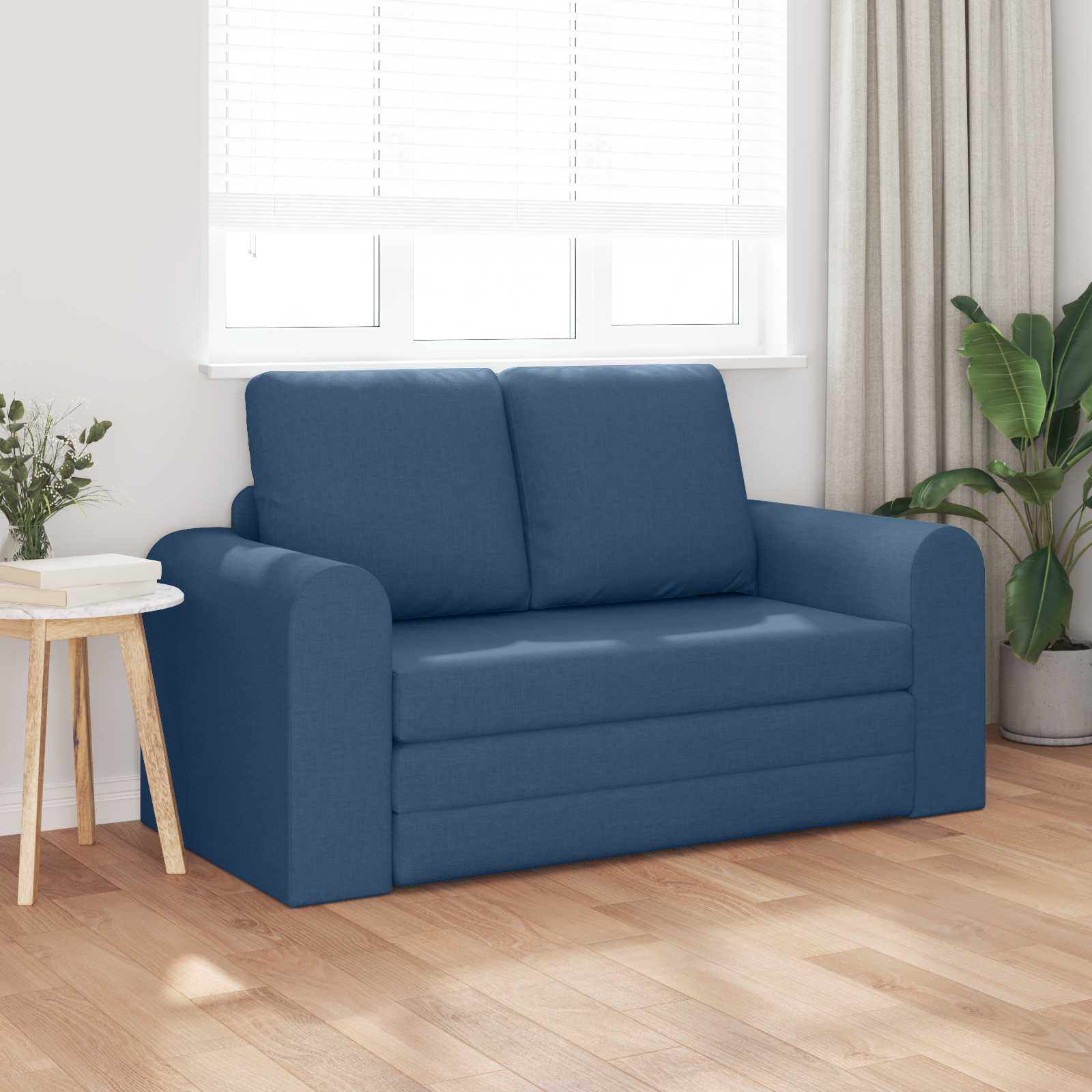 Canapé-Lit Bleu 148 x 71 x 83 cm tissu