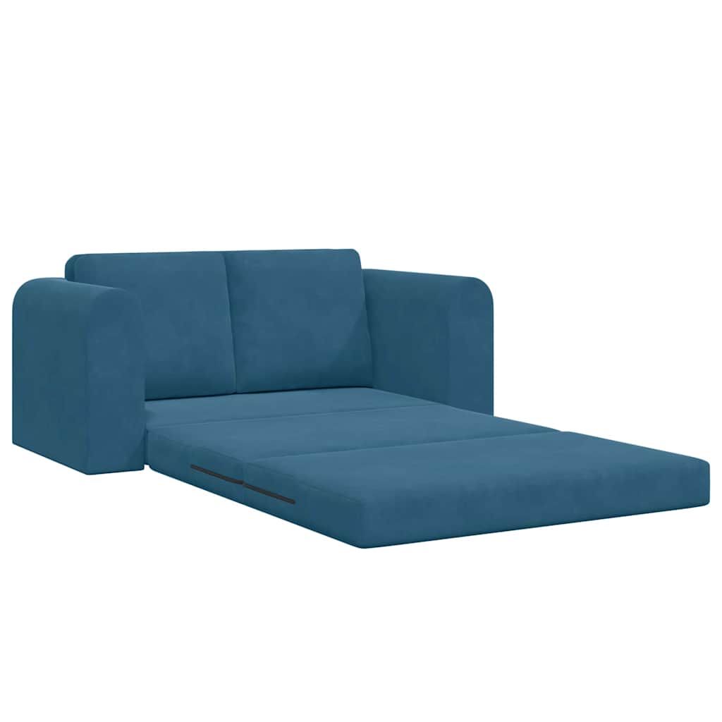 Canapé-Lit 60cm Bleu Velours - XIOS