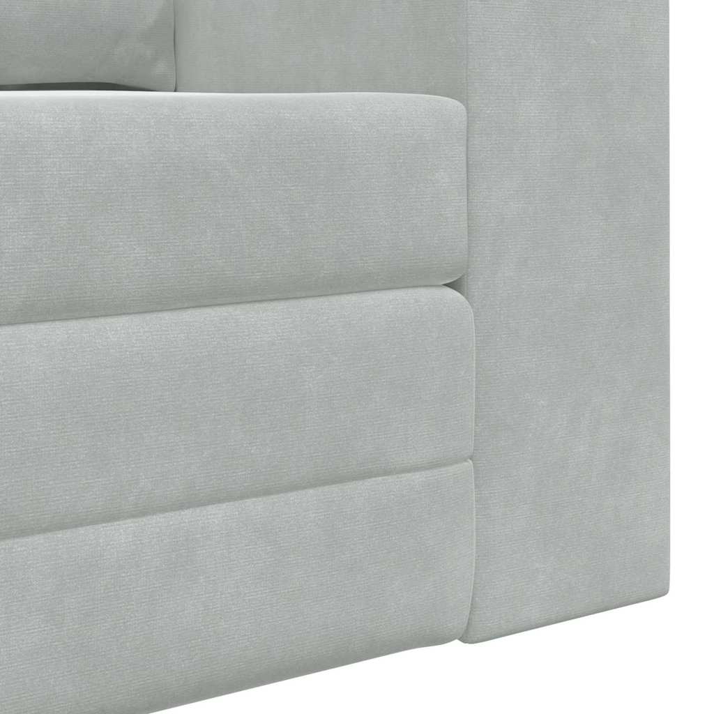 Canapé-Lit 60cm Gris clair Velours - XIOS