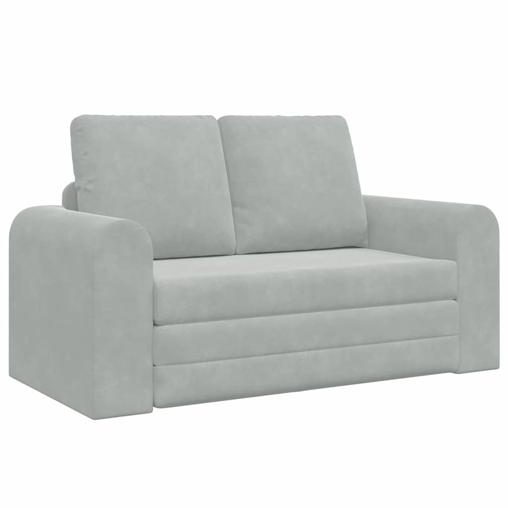 Canapé-Lit 60cm Gris clair Velours - XIOS