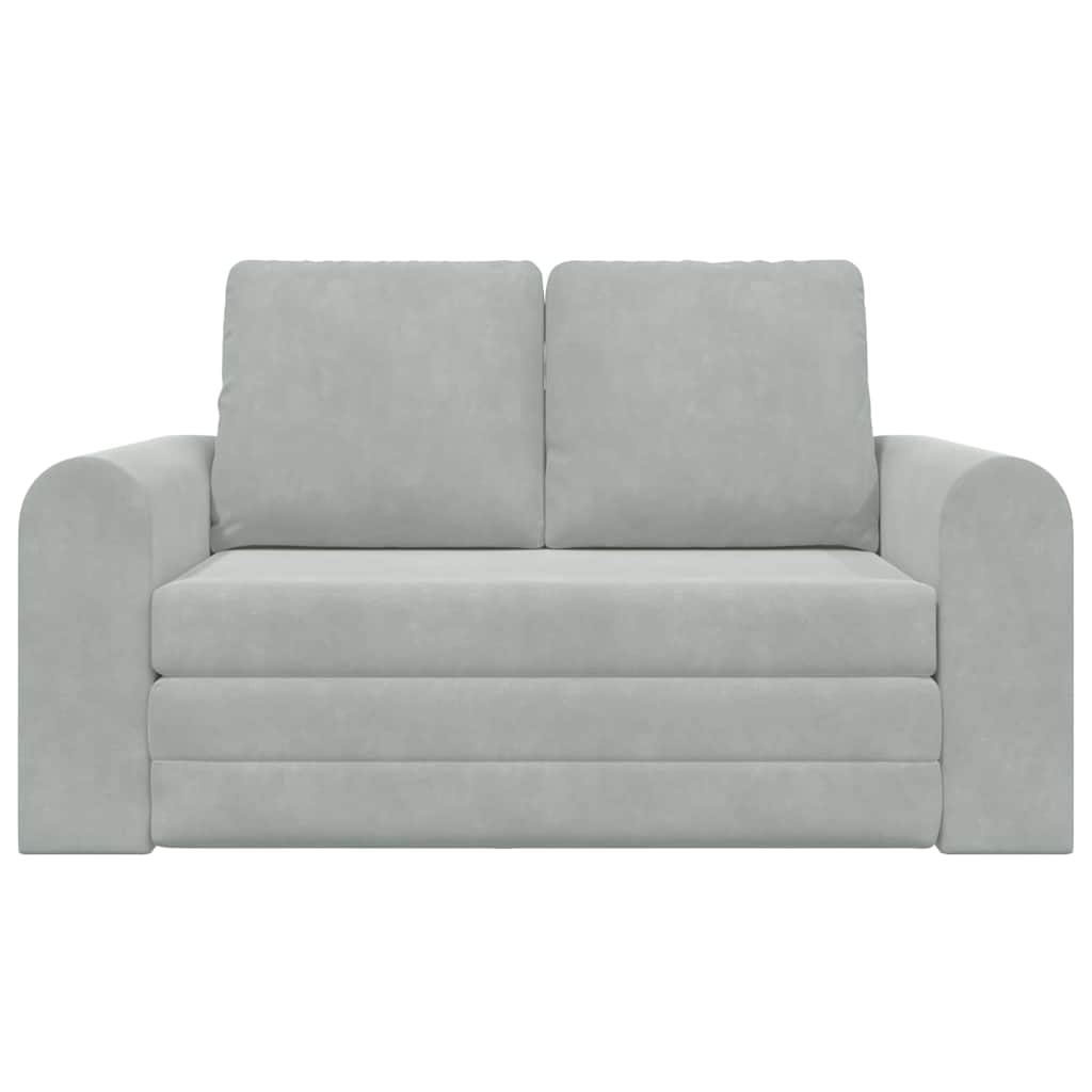 Canapé-Lit 60cm Gris clair Velours - XIOS