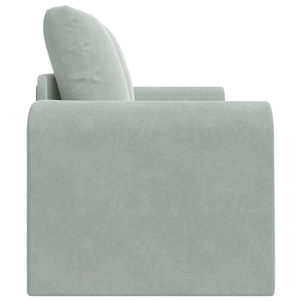 Canapé-Lit 60cm Gris clair Velours - XIOS