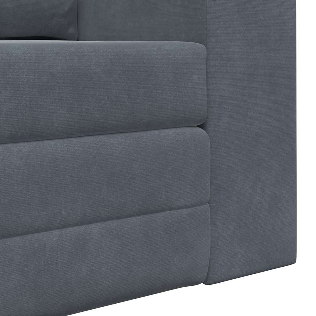 Canapé-Lit 60cm Gris foncé Velours - XIOS
