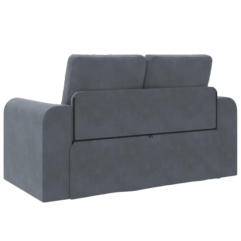 Canapé-Lit 60cm Gris foncé Velours - XIOS