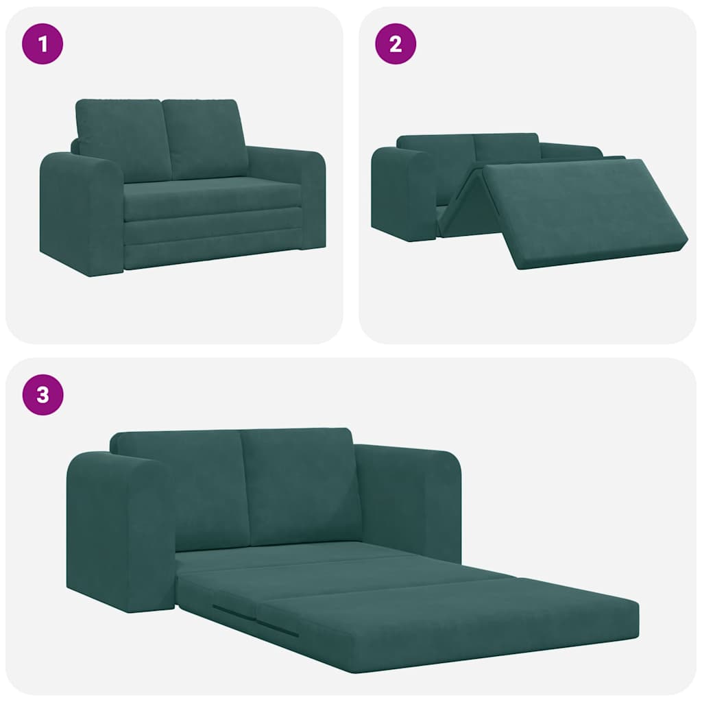 Canapé-Lit 60cm Vert foncé Velours - XIOS