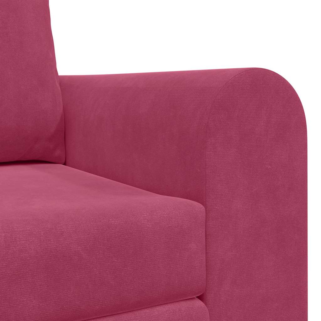 Canapé-Lit 60cm Bordeaux Velours - XIOS