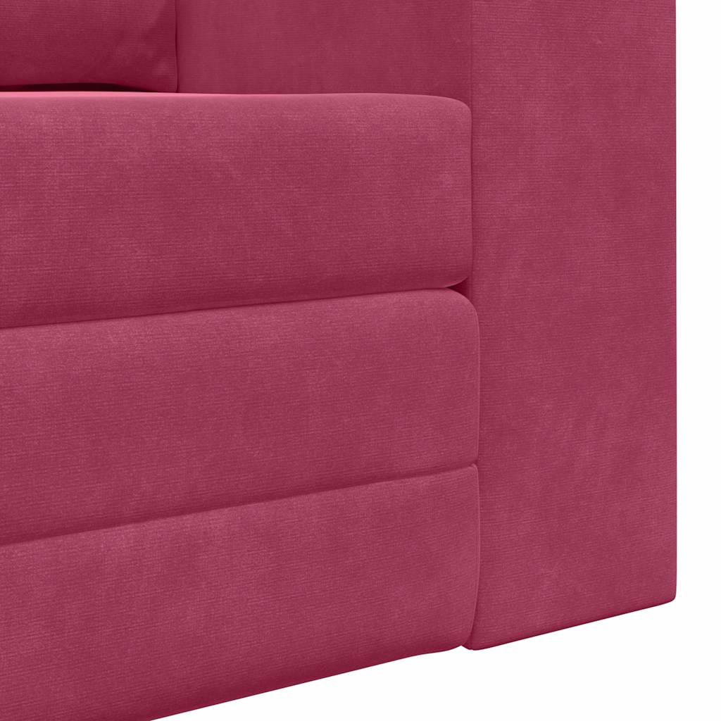 Canapé-Lit 60cm Bordeaux Velours - XIOS