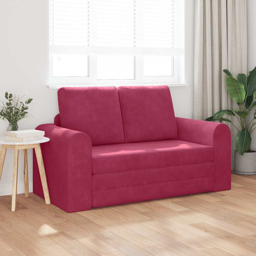 Canapé-Lit 60cm Bordeaux Velours - XIOS