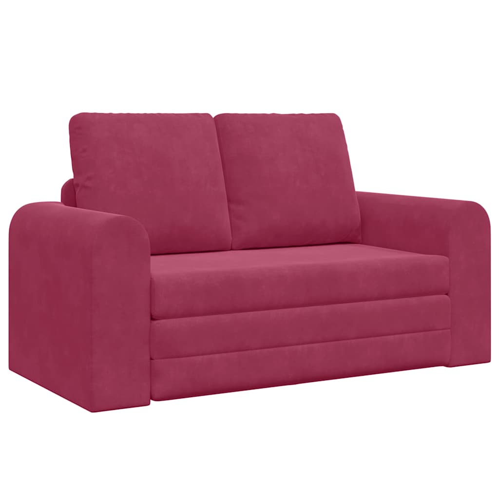 Canapé-Lit 60cm Bordeaux Velours - XIOS