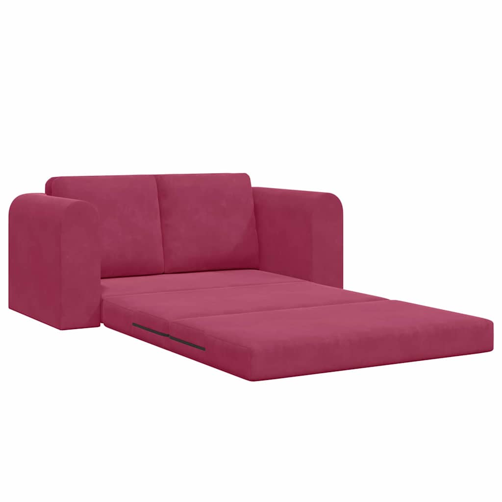 Canapé-Lit 60cm Bordeaux Velours - XIOS