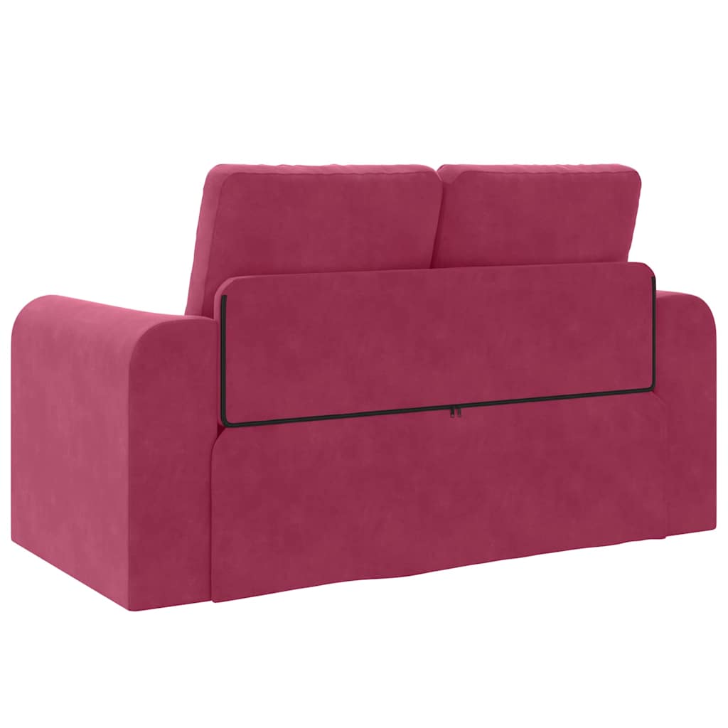 Canapé-Lit 60cm Bordeaux Velours - XIOS