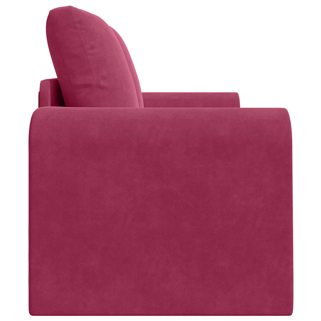 Canapé-Lit 60cm Bordeaux Velours - XIOS