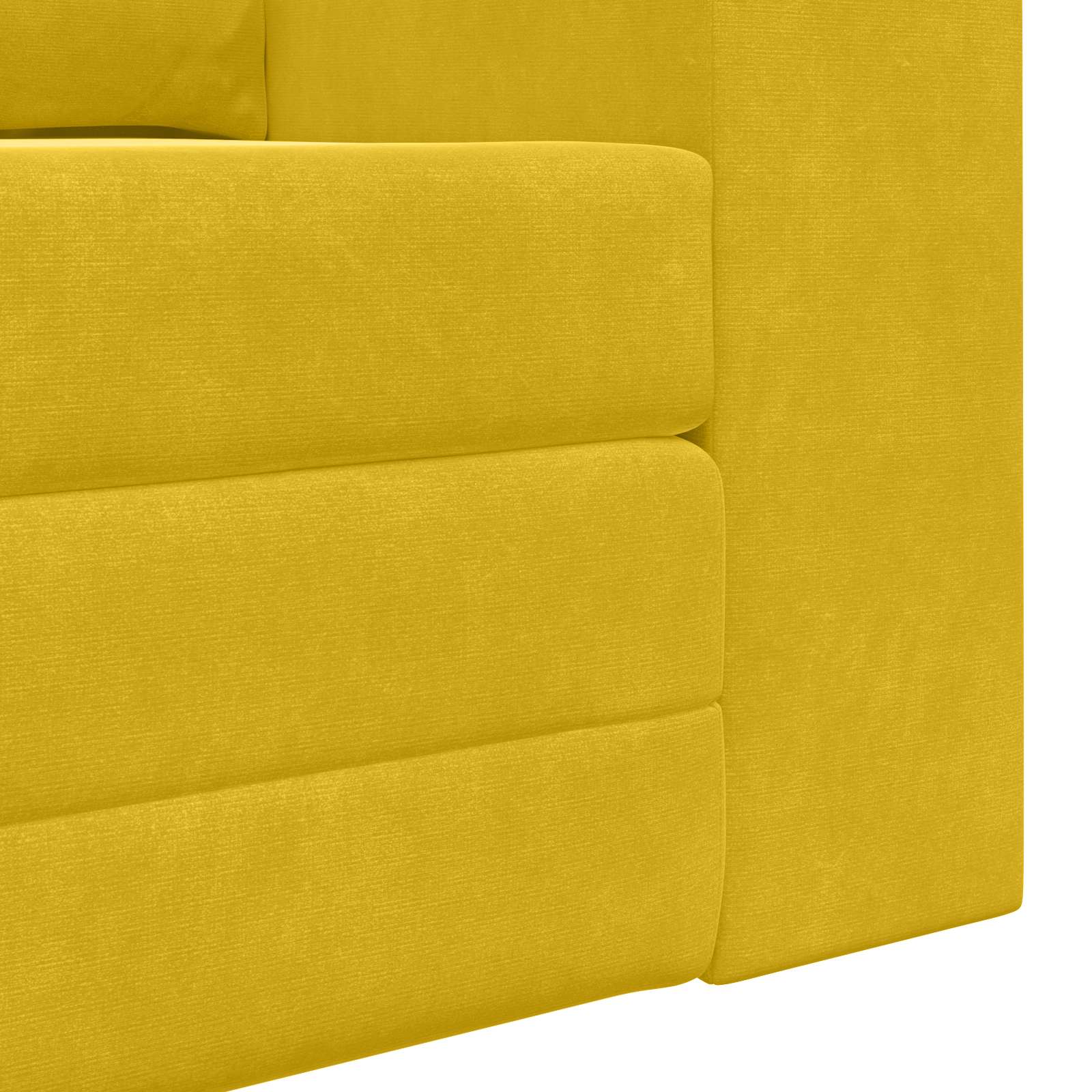 Canapé-Lit Jaune 148 x 71 x 83 cm Velours