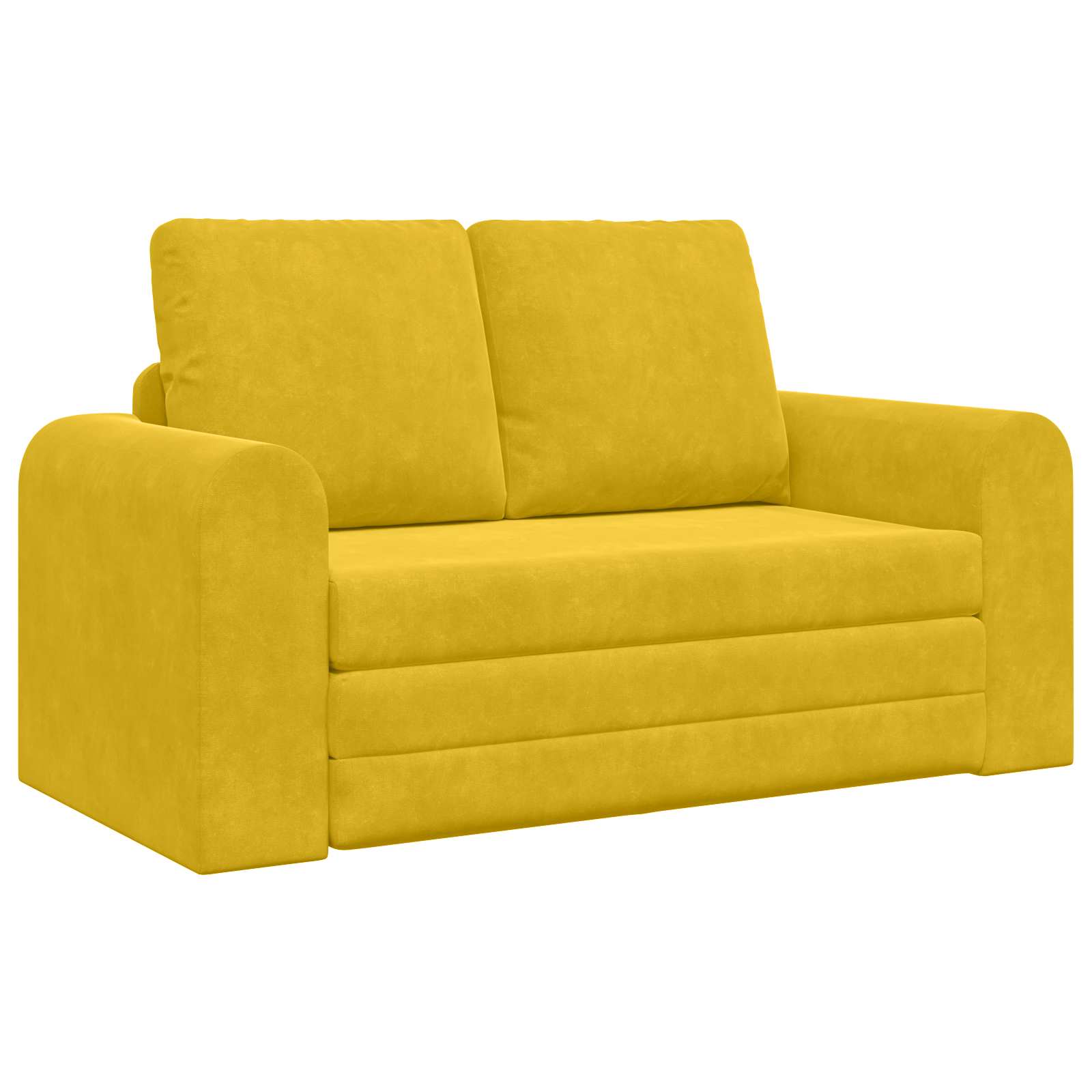 Canapé-Lit Jaune 148 x 71 x 83 cm Velours