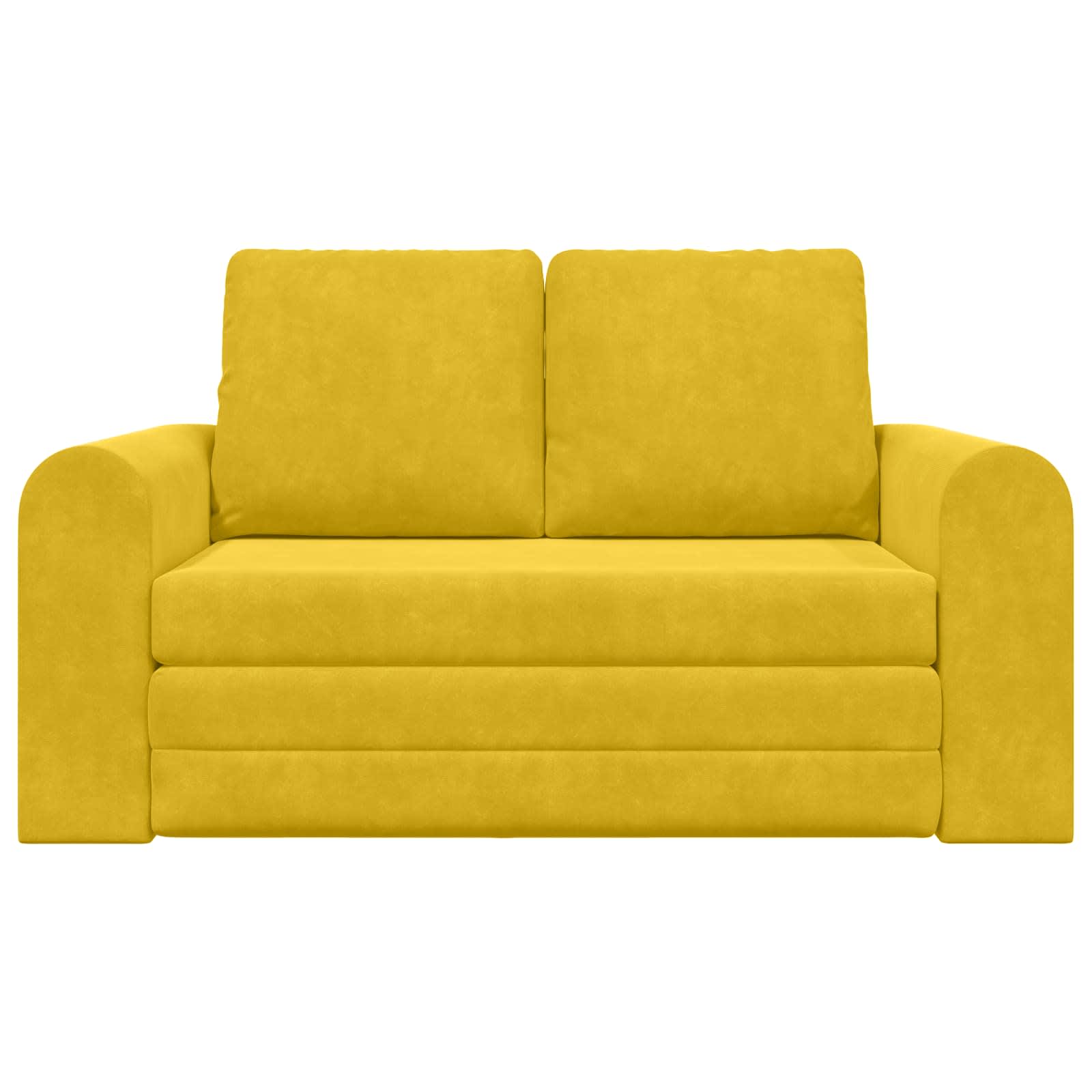 Canapé-Lit Jaune 148 x 71 x 83 cm Velours